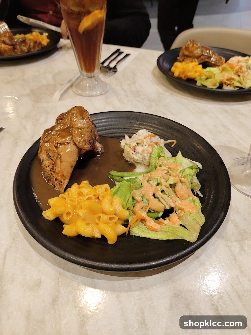 Dining Table with Chicken Meal