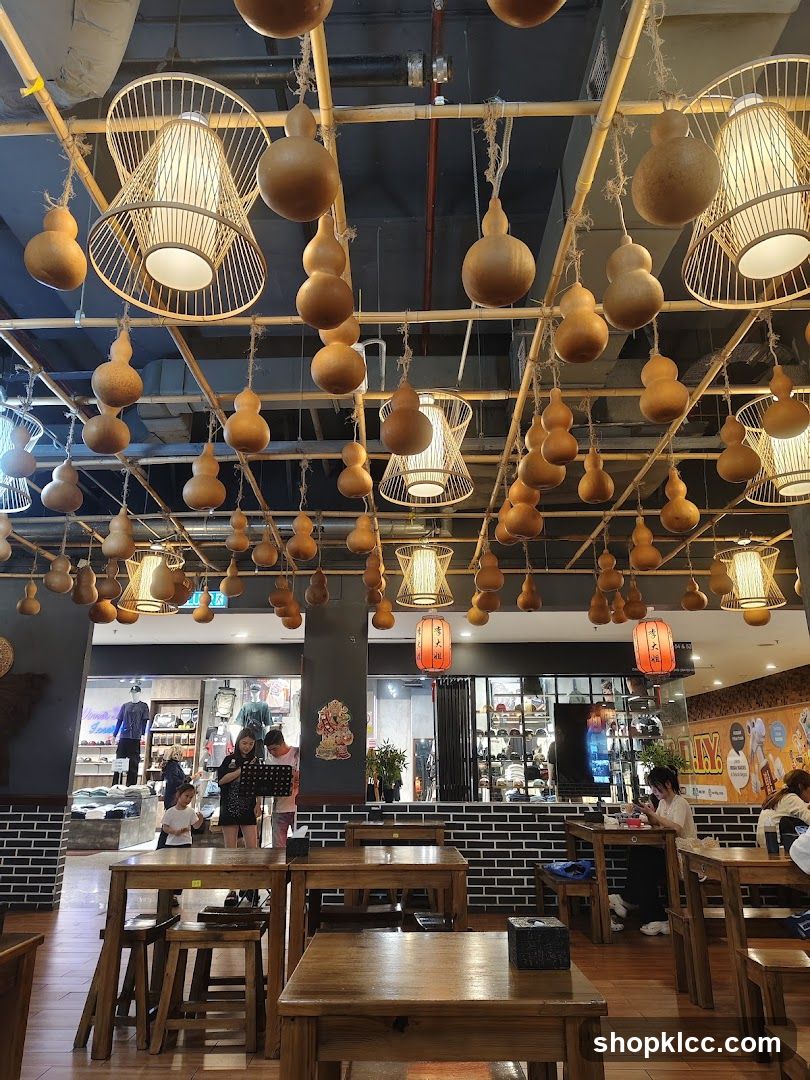 Gourd Decorated Restaurant Interior