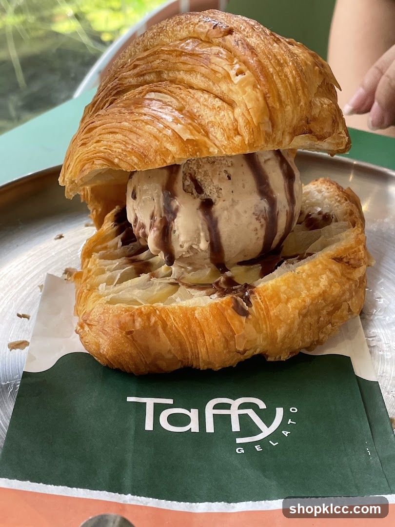 Croissant Ice Cream Sandwich