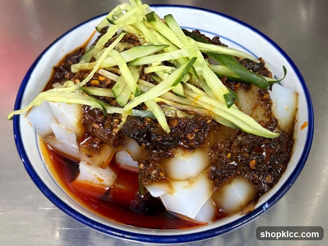 Spicy Cold Noodles with Cucumber Topping