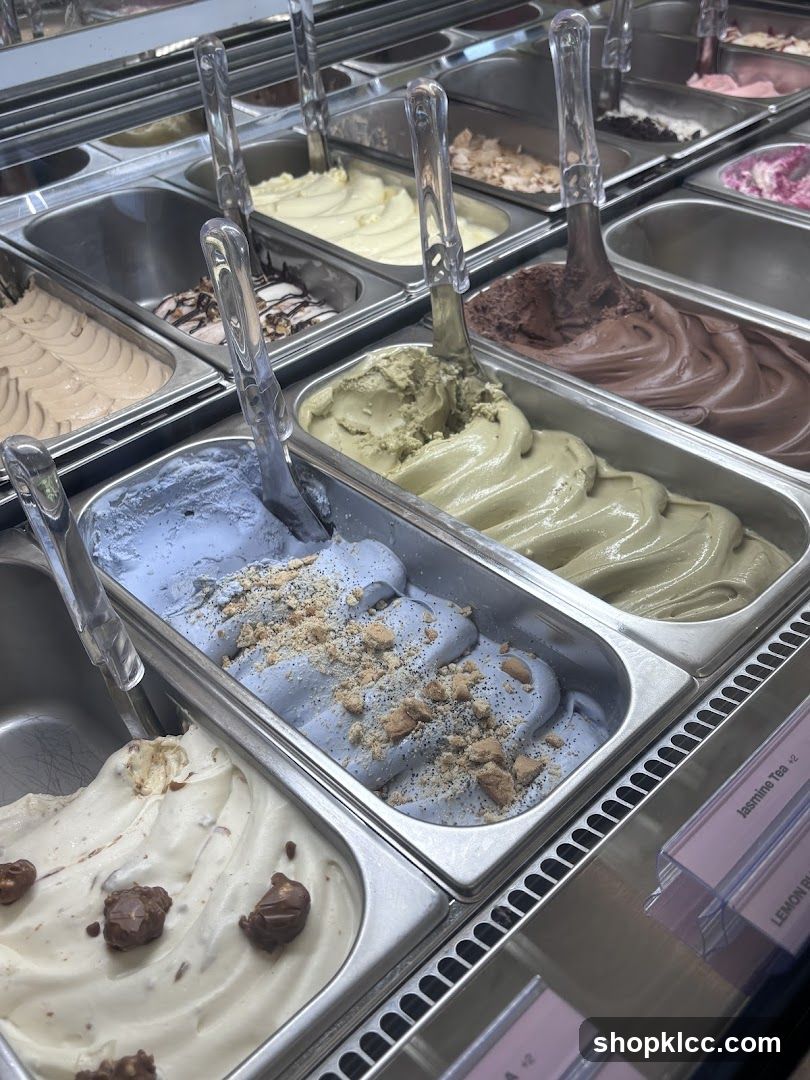 Assortment of Gelato Flavors