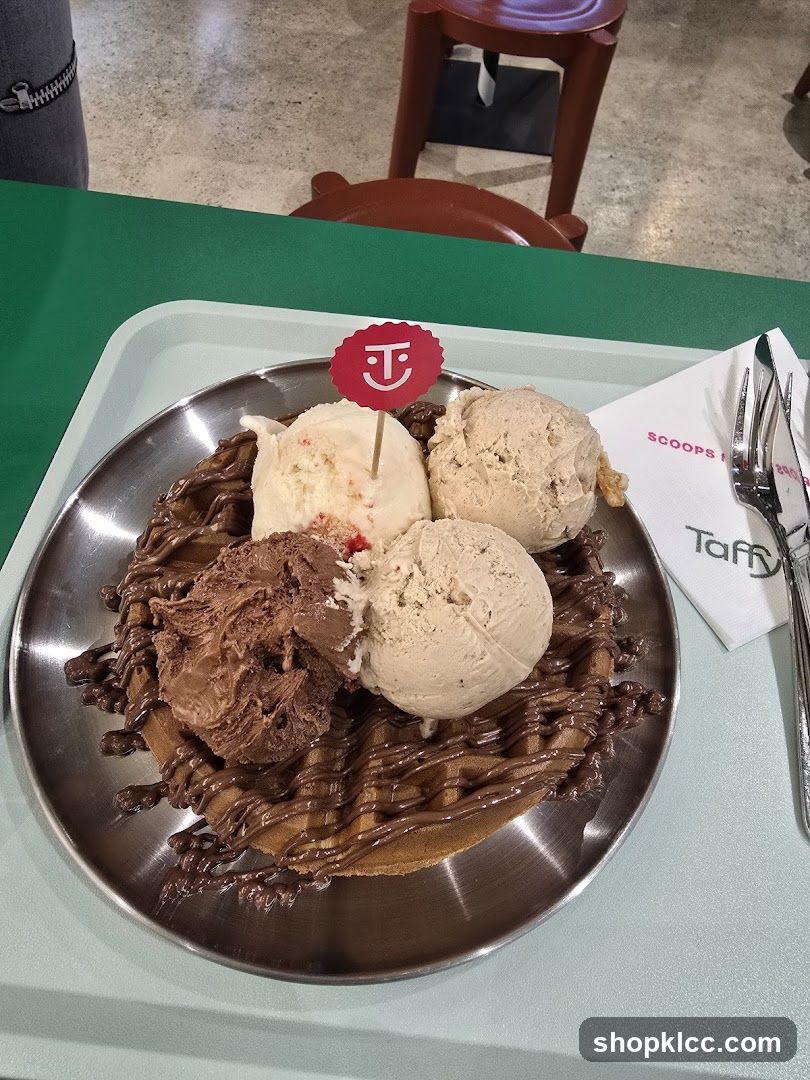Waffle with Ice Cream