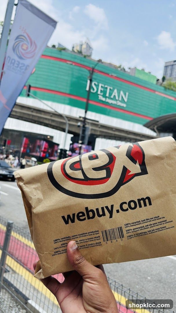 Webuy.com package in front of Isetan