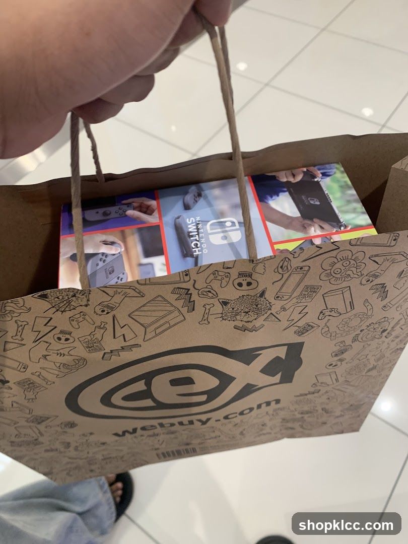 Webbuy.com Shopping Bag with Nintendo Switch Box