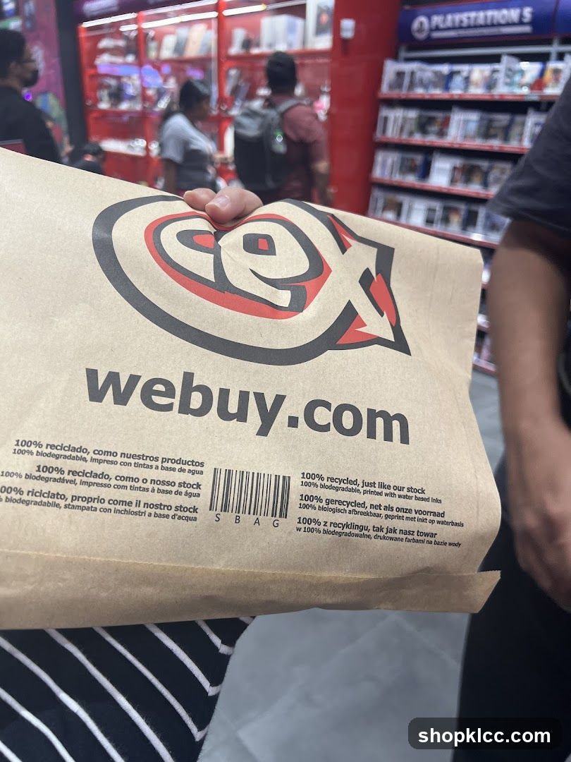 webuy.com paper bag in store