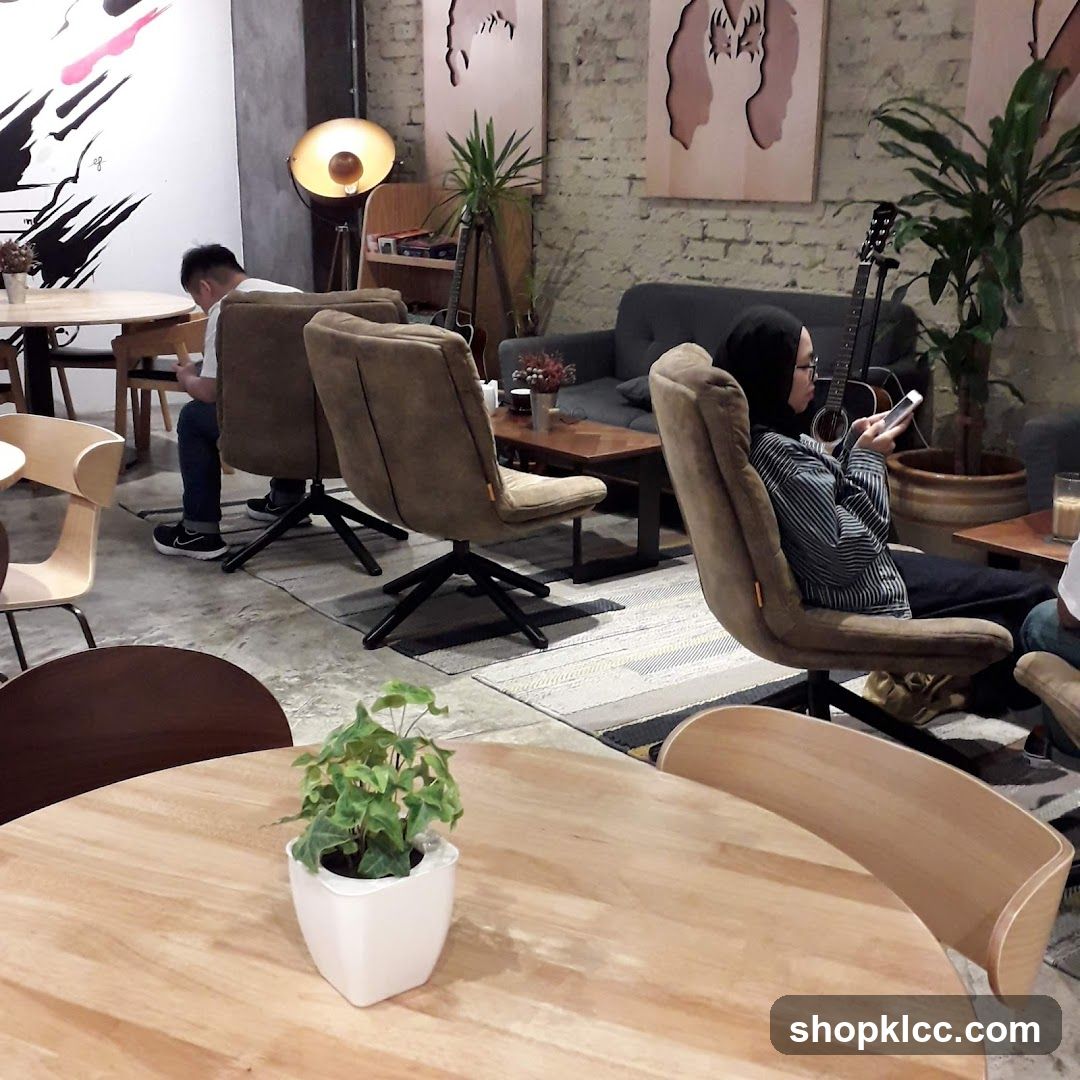 Cafe Interior with Patrons