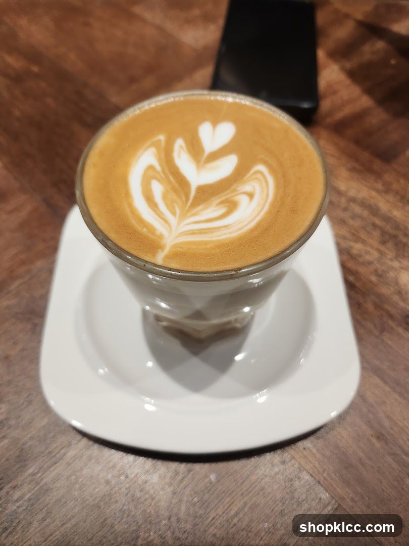Latte art coffee