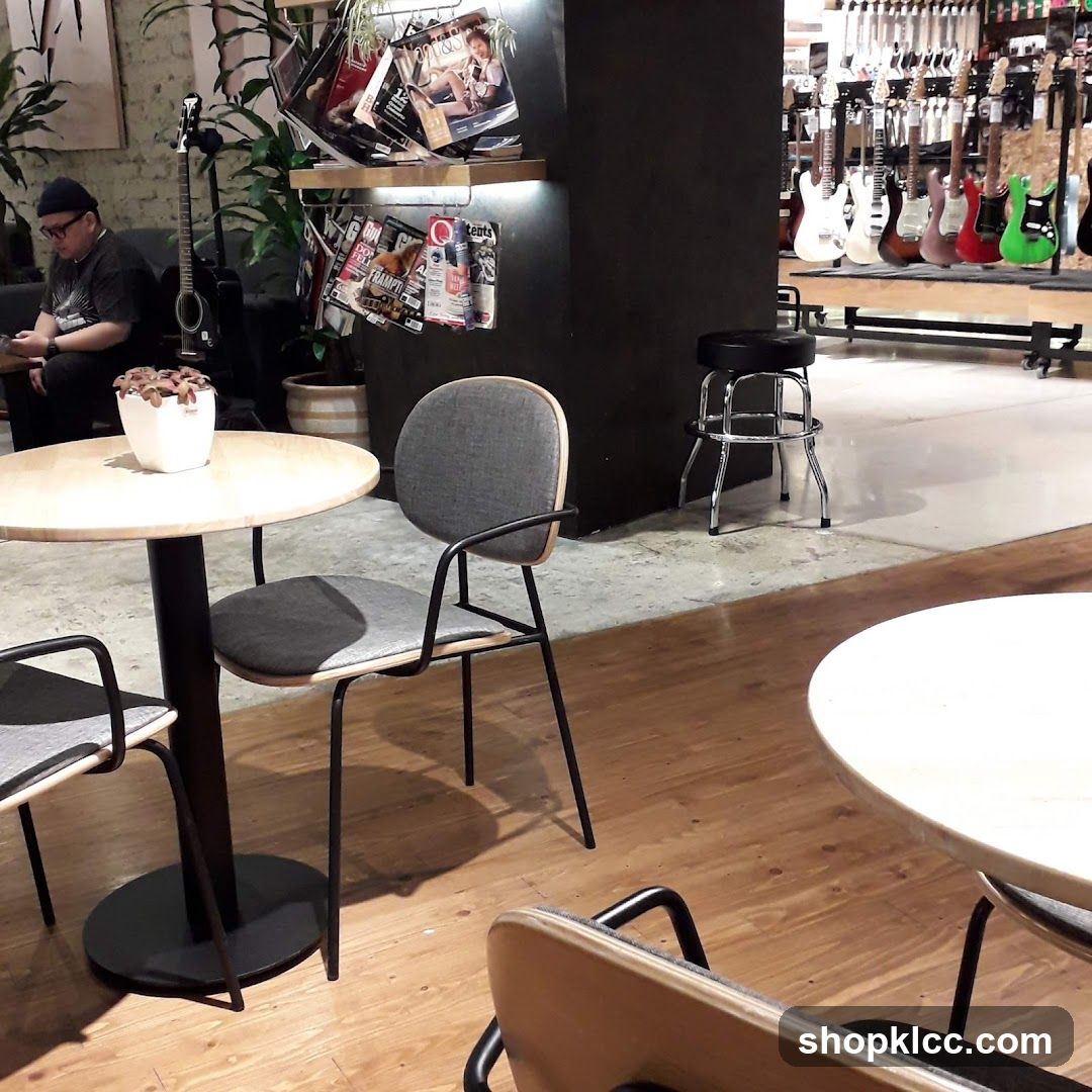 Cafe and Guitar Shop Interior