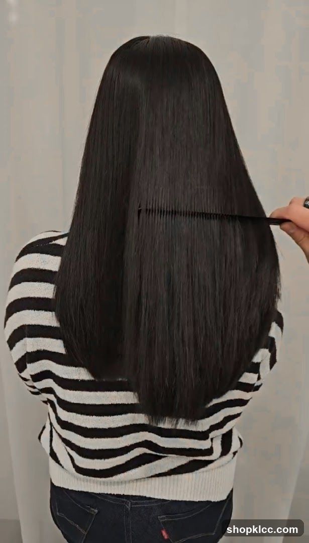 Combing Long Dark Hair