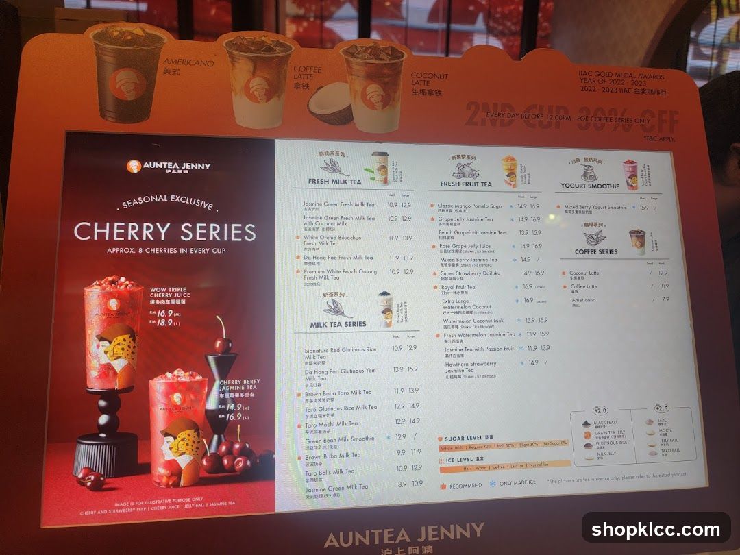 Auntea Jenny Menu