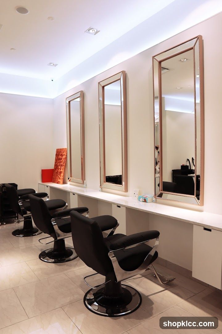 Salon Chairs and Mirrors