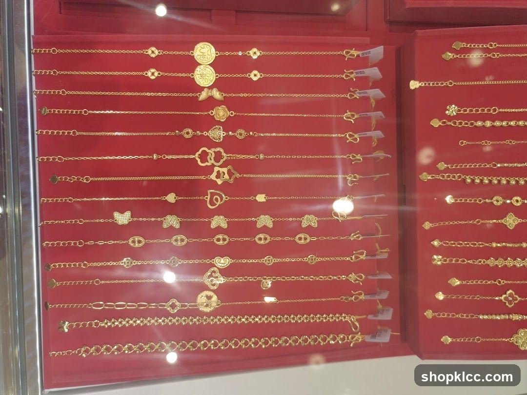 Gold Bracelets Display