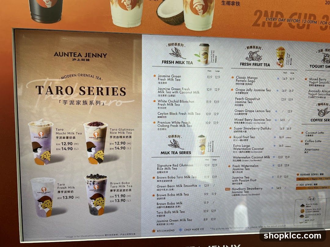 Auntea Jenny Menu
