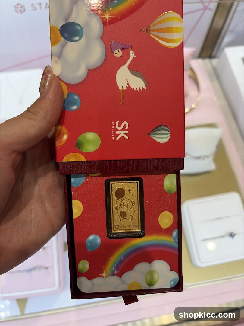 Gold Bar with Teddy Bear Design