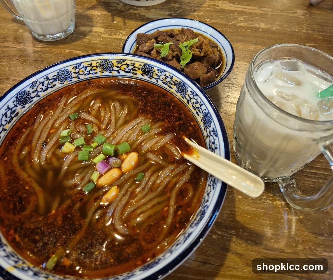 Spicy Noodle Bowl with Side Dishes
