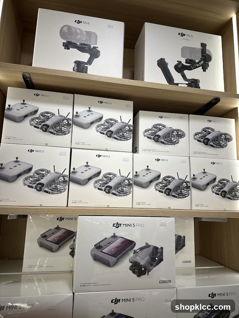 DJI Drone Products Display