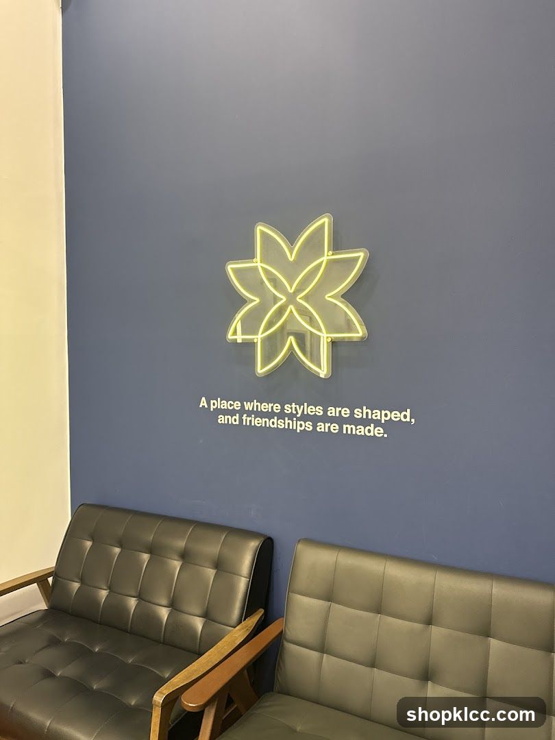 Waiting Area with Neon Sign