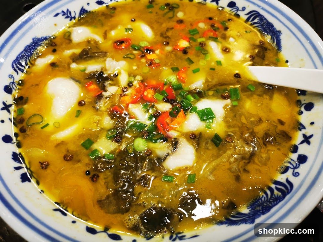 Spicy Fish Soup with Peppercorns and Scallions