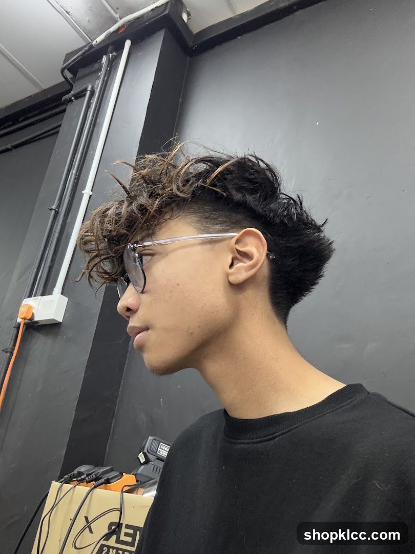Man with styled hair