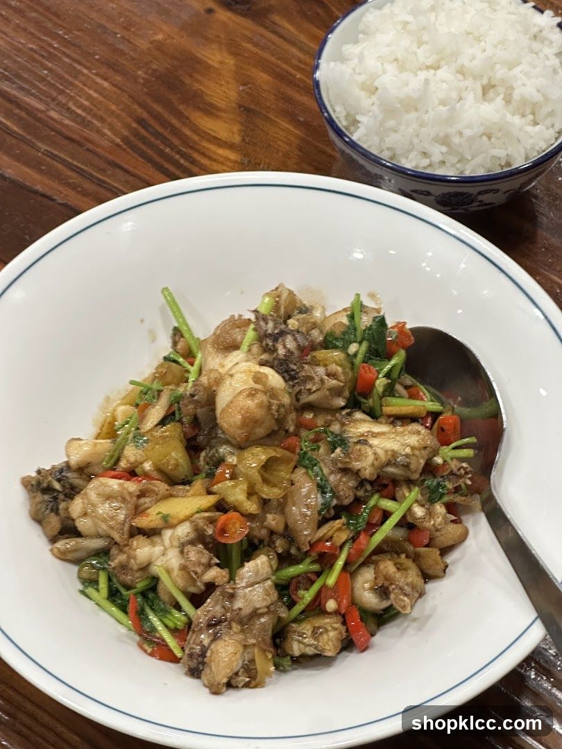 Stir-fried Frog with Vegetables and Rice