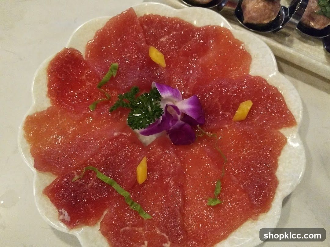 Sliced Meat Platter with Garnish