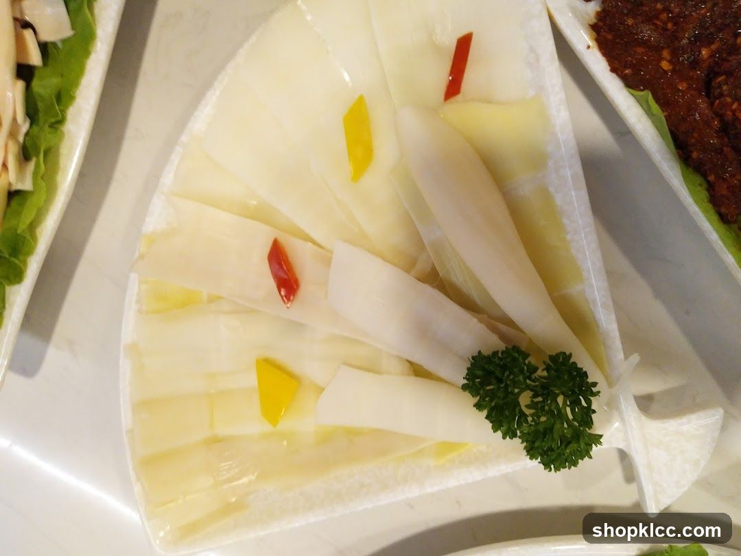 Sliced Bamboo Shoots with Garnish