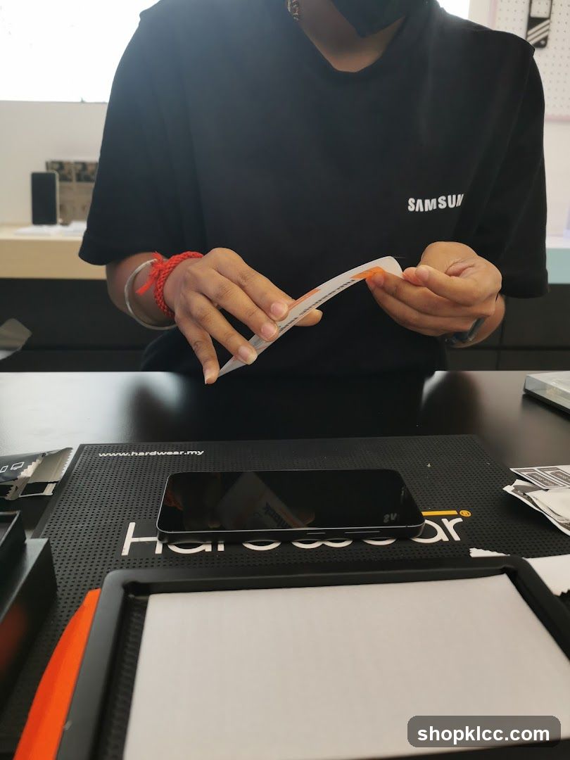 Applying a screen protector