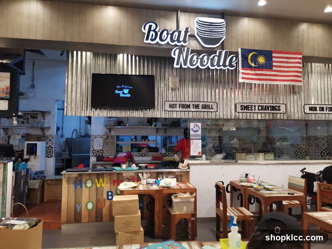 Restaurant Interior with Signage