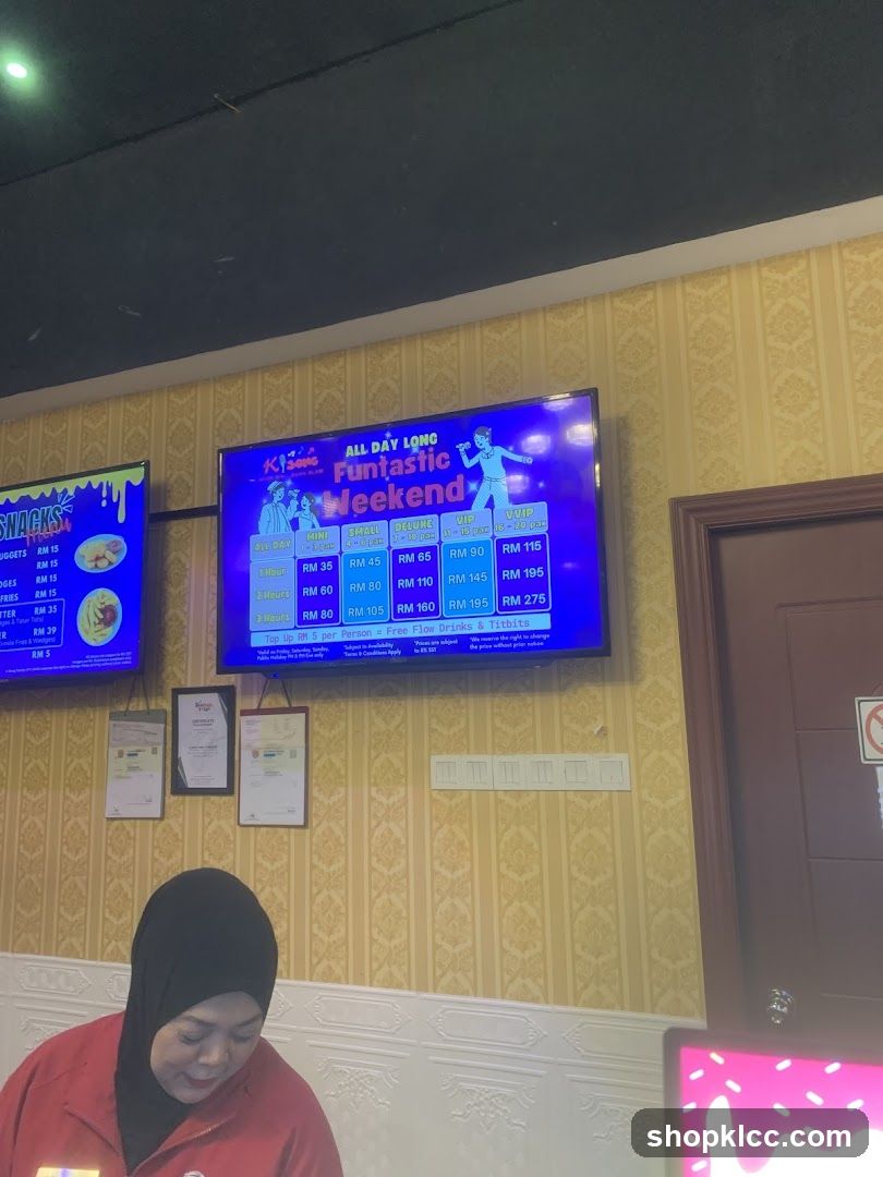 Karaoke Pricing Screen