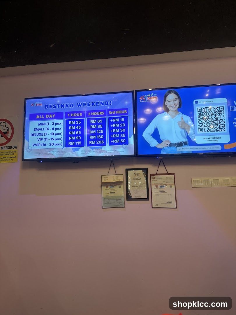 K-Song Family KTV Pricing