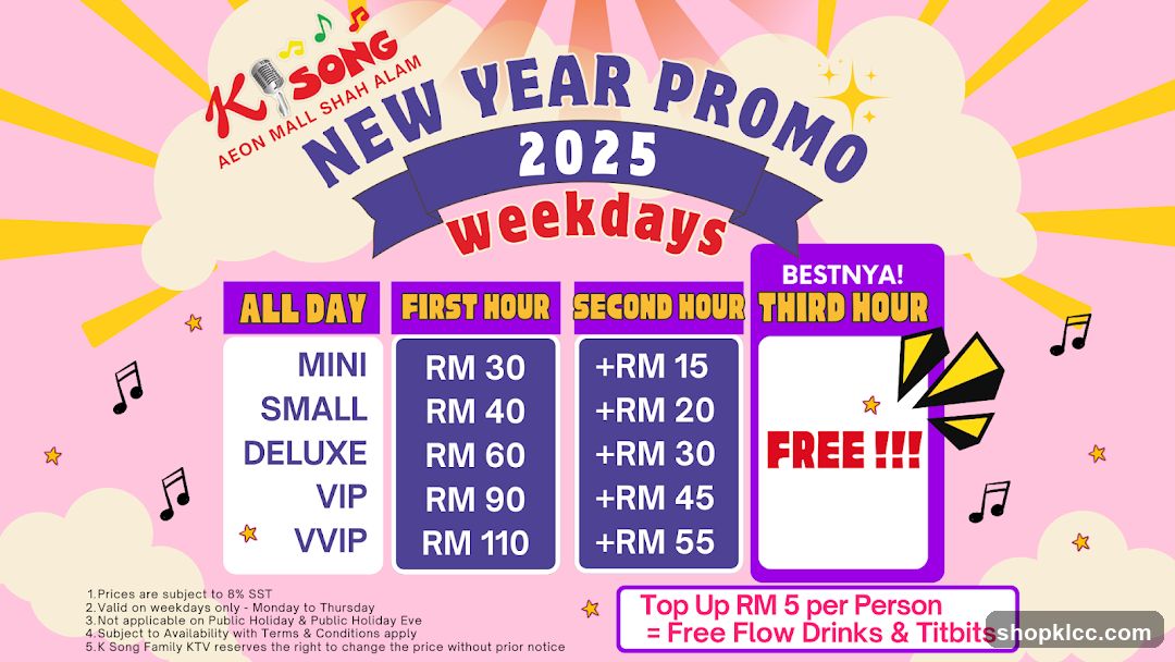 New Year Promo 2025 Weekdays