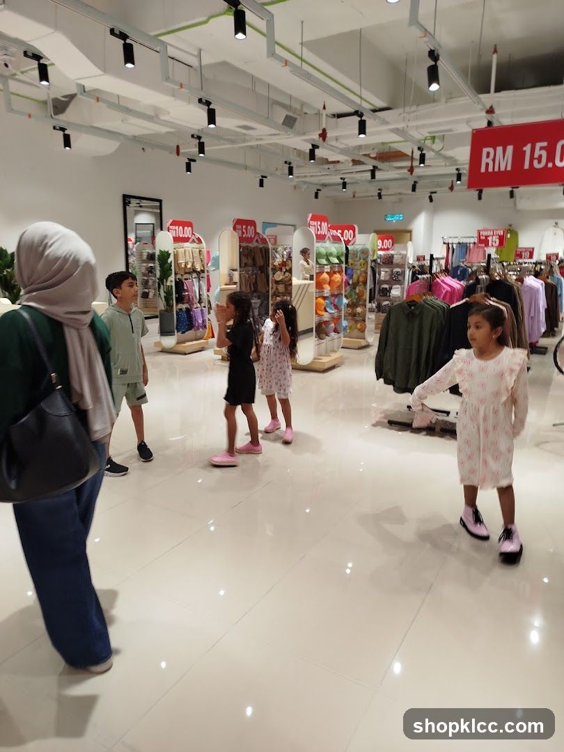 Children in Clothing Store Interior