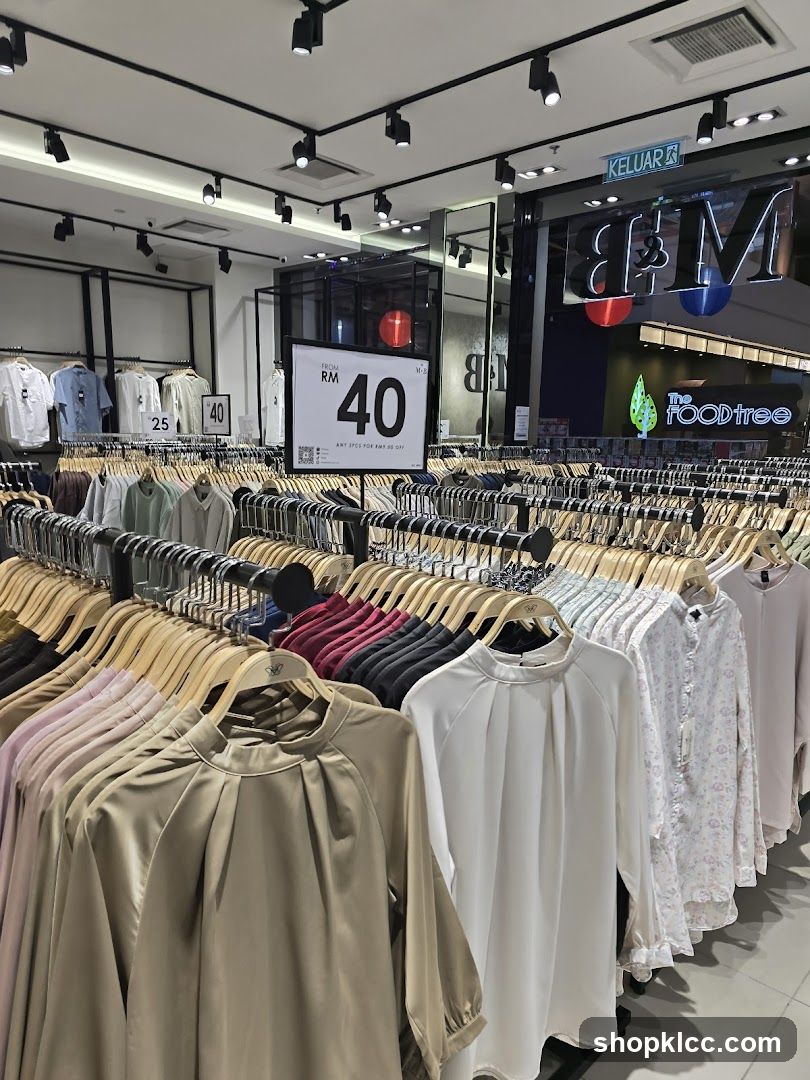 Clothing Store Interior with Sale Signage