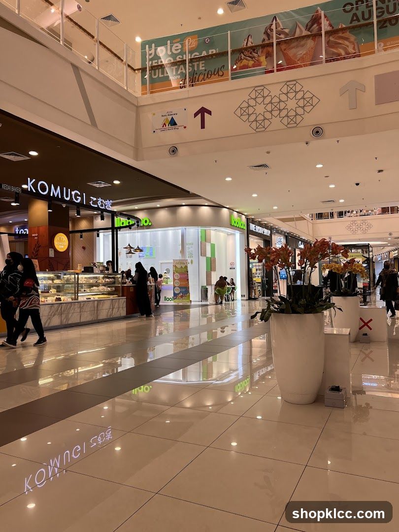 Mall Interior with Shops and Advertisements
