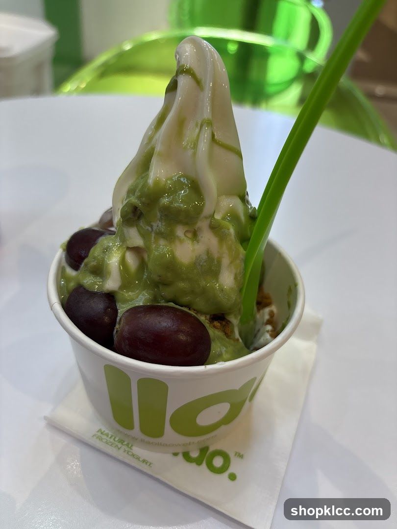 Frozen Yogurt with Grapes
