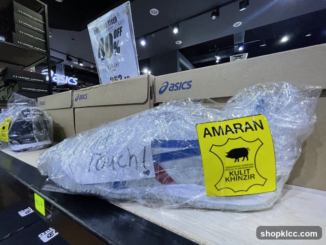 Shoe Display with Amaran Sticker