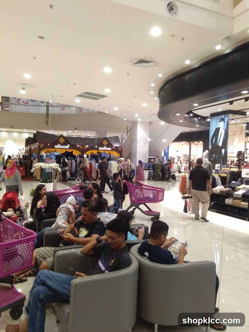 Shoppers in a mall