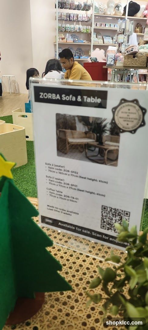 ZORBA Sofa & Table Product Information