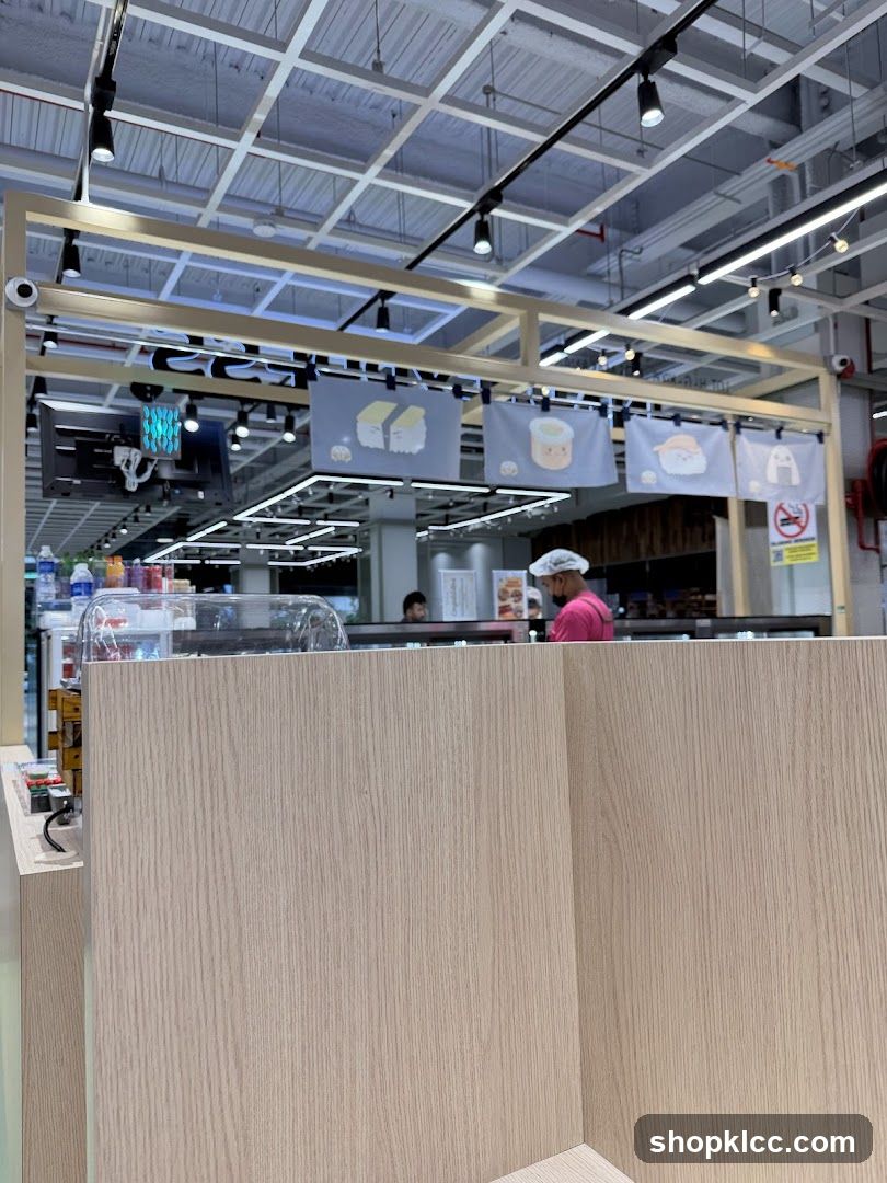 Sushi Counter with Cute Banners