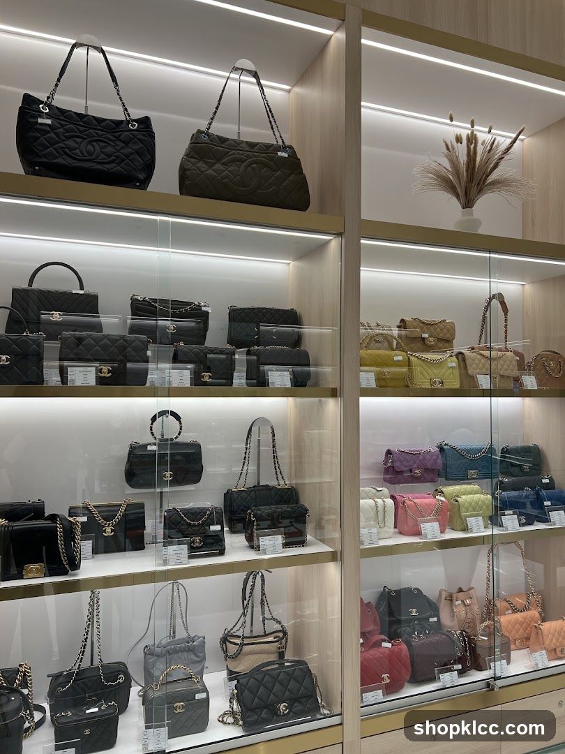Display of Handbags
