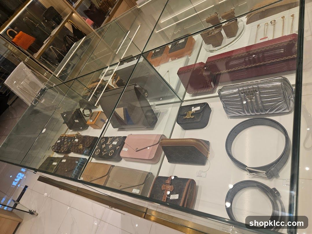 Luxury Handbags and Accessories Display