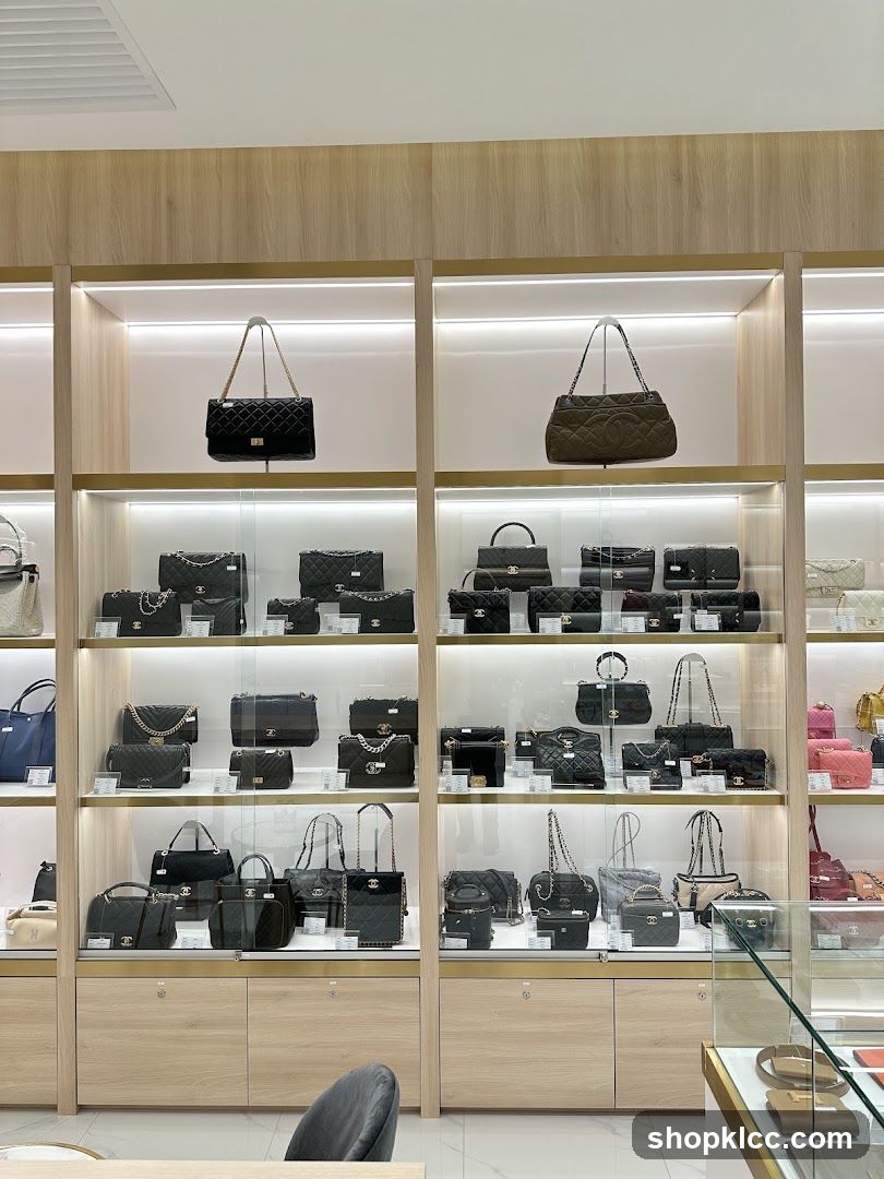 Display of Handbags