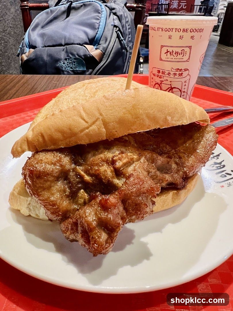 Pork Chop Bun and Drink