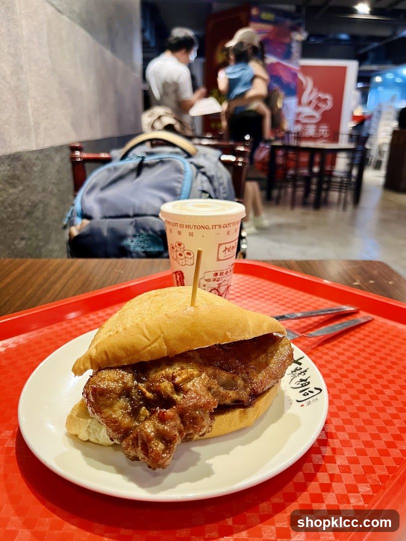 Pork Chop Bun and Drink