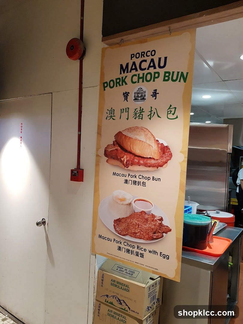 Macau Pork Chop Bun Menu
