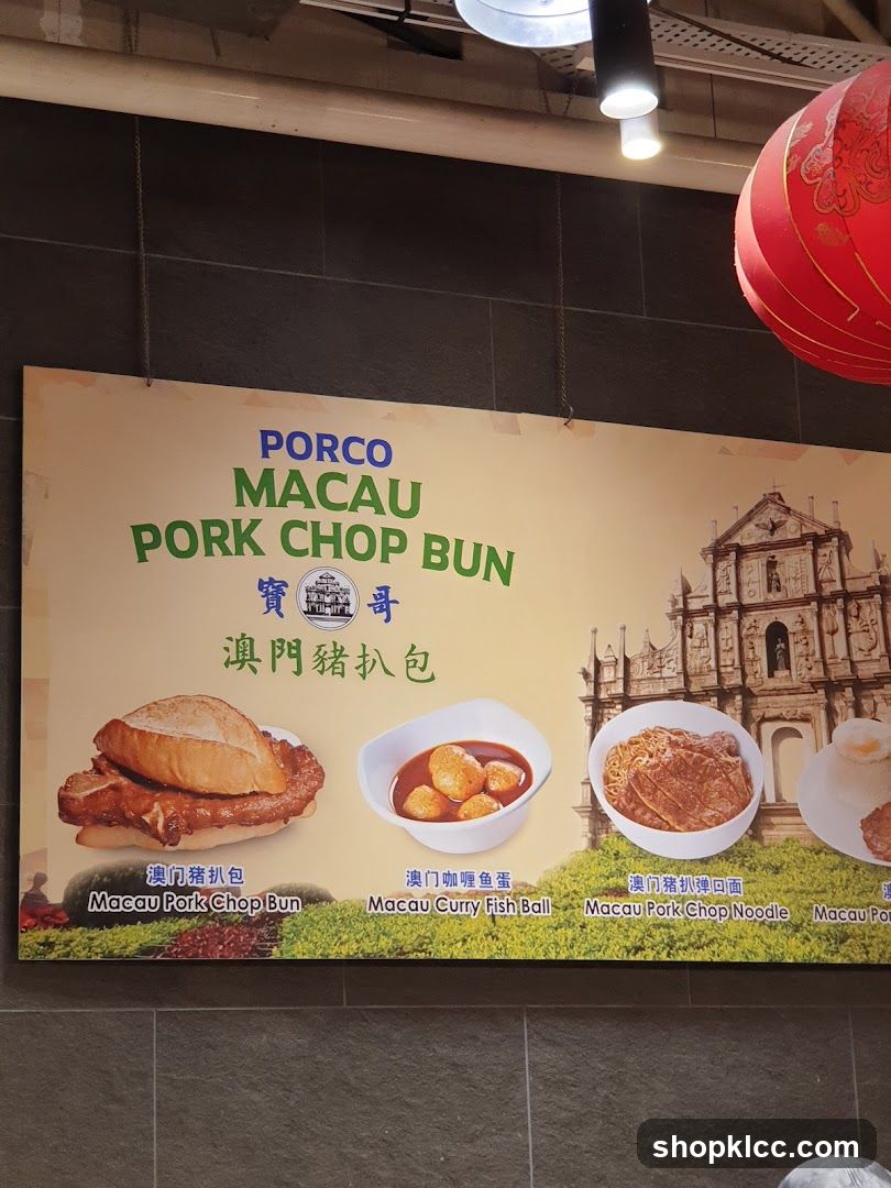 Macau Pork Chop Bun Menu