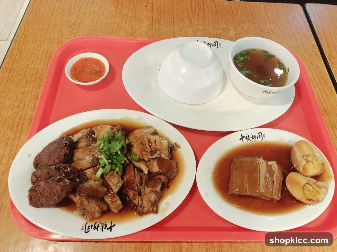 Food Tray with Chinese Dishes