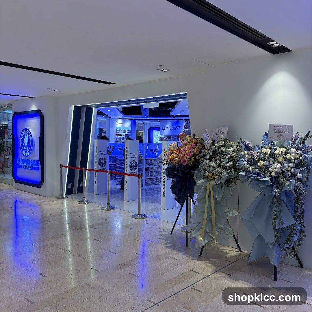 Store Entrance with Floral Arrangements