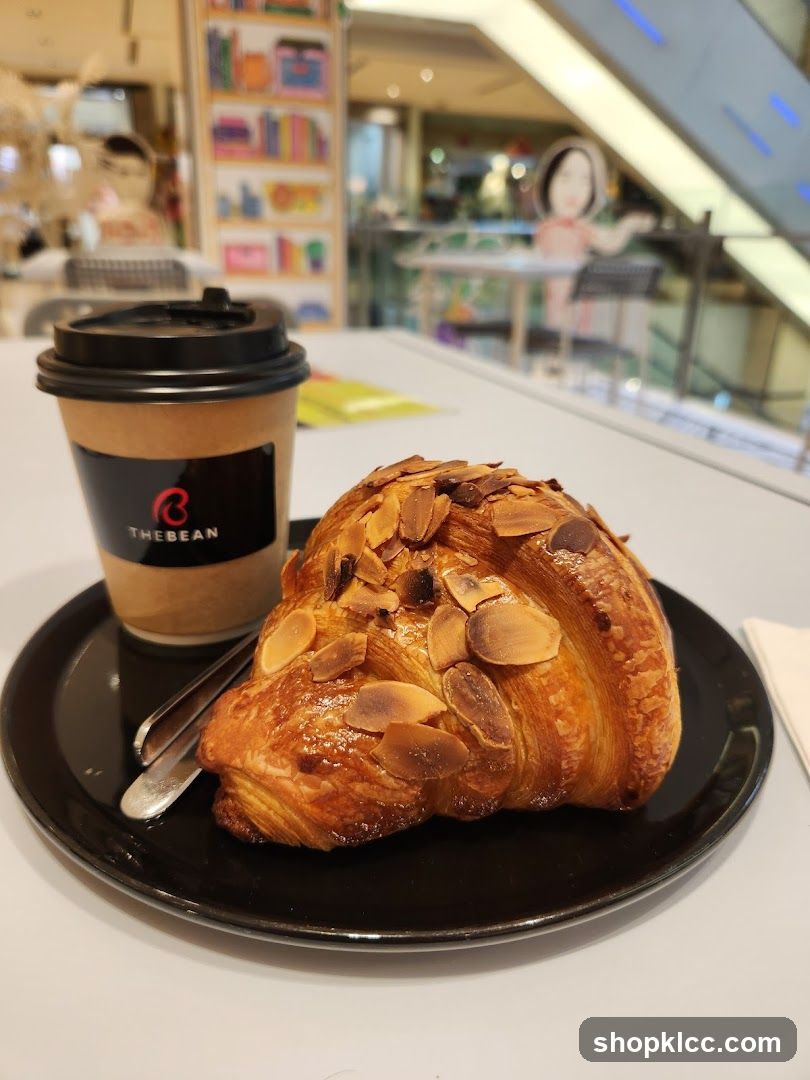 Almond Croissant and Coffee