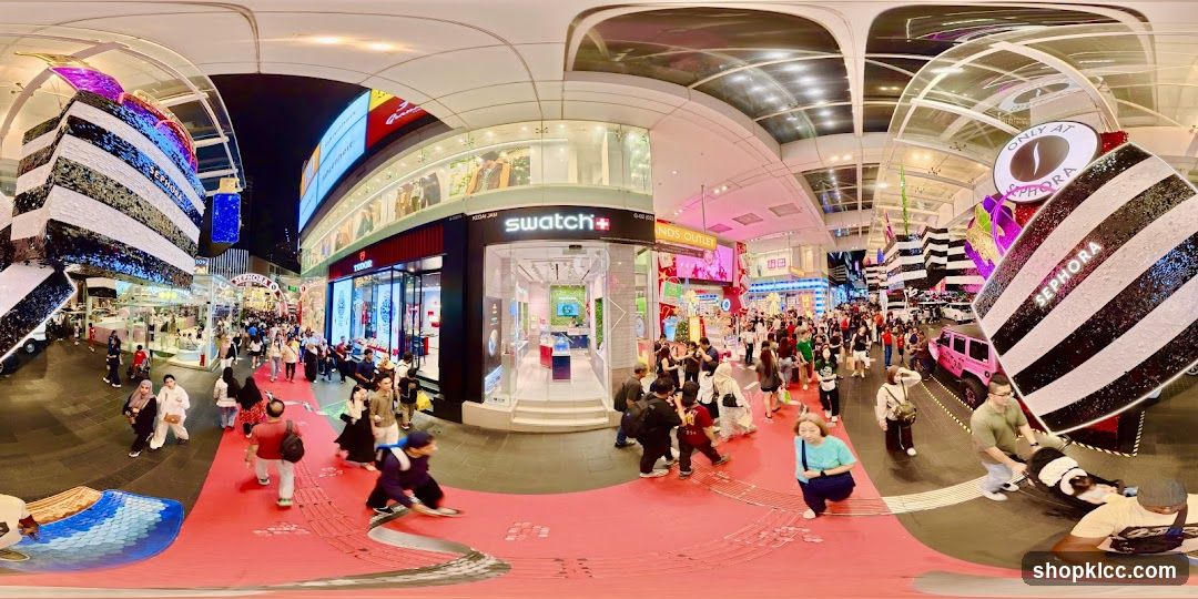 Crowded Shopping Street at Night
